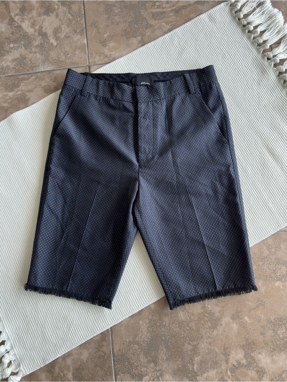 3.1 Phillip Lim Polka Dot Fringe Hem Bermuda Shorts